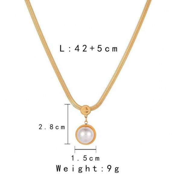 Колье медицинская сталь с напылением золотом J10533CJJ Колье медицинская сталь с напылением золотом J10533CJJ