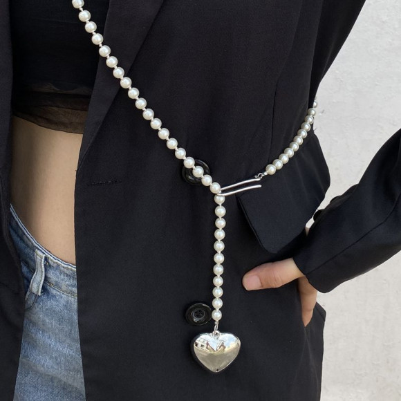 Длинный жемчужный сотуар с кулоном-сердцем DNS11148CJJ Длинный жемчужный сотуар с кулоном-сердцем DNS11148CJJ