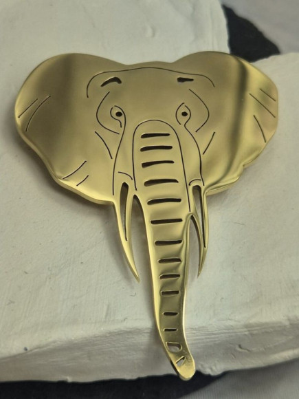 Брошь медицинская сталь с напылением золотом J11353CJJ