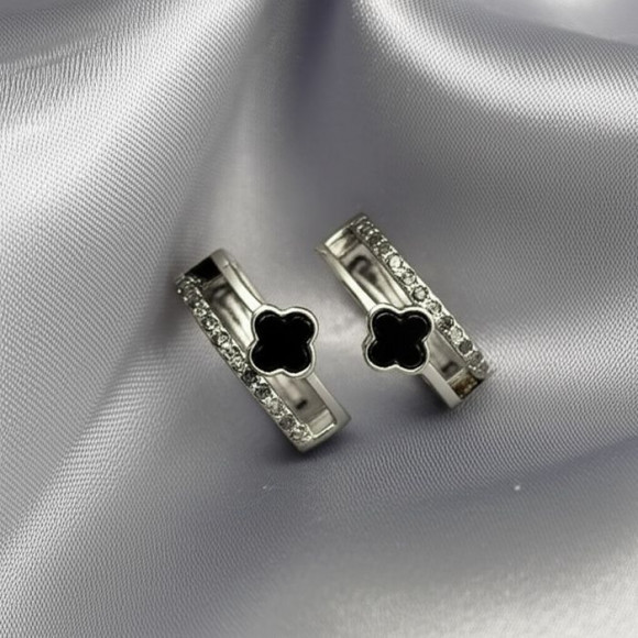 Серьги медь с напылением платиной J10477CJJ