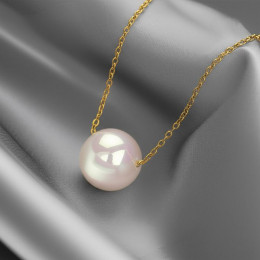 Цепочка с крупной жемчужиной и золотистым напылением YX15484MSK Цепочка с крупной жемчужиной и золотистым напылением YX15484MSK