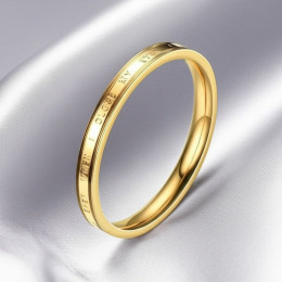 Кольцо стальное с напылением золотом "I feel you even when I close my eyes" J10195CJJ Кольцо стальное с напылением золотом "I feel you even when I close my eyes" J10195CJJ