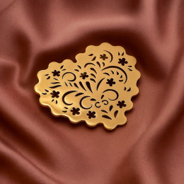 Брошь медицинская сталь с напылением золотом J11354CJJ Брошь медицинская сталь с напылением золотом J11354CJJ