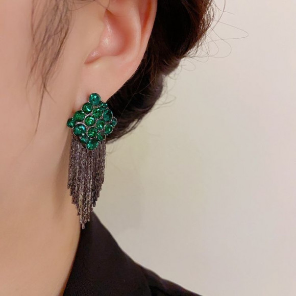 Серьги медь с напылением платиной J10486CJJ