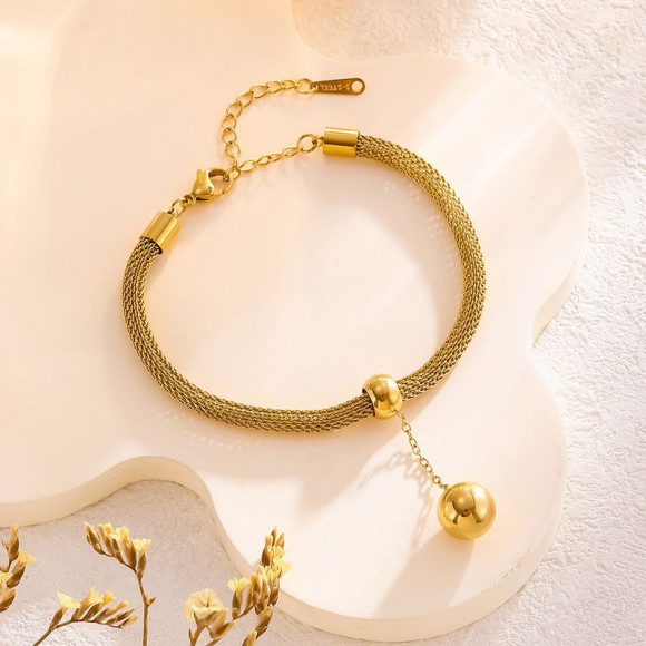 Браслет титановая сталь напыление золотом 1J12147CJJ Браслет титановая сталь напыление золотом 1J12147CJJ