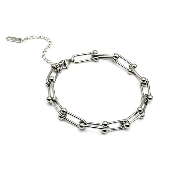 Браслет-цепочка с крупными геометрическими звеньями J11197CJJ Браслет-цепочка с крупными геометрическими звеньями J11197CJJ