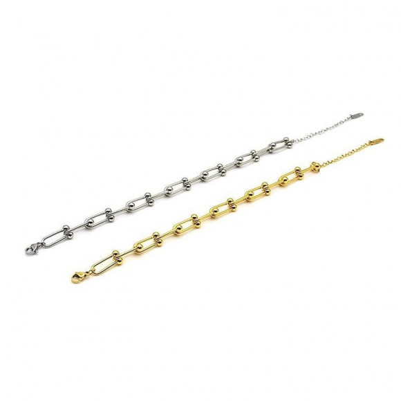 Браслет-цепочка с крупными геометрическими звеньями J11197CJJ Браслет-цепочка с крупными геометрическими звеньями J11197CJJ