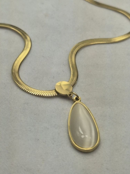 Колье медицинская сталь с напылением золотом J10540CJJ Колье медицинская сталь с напылением золотом J10540CJJ