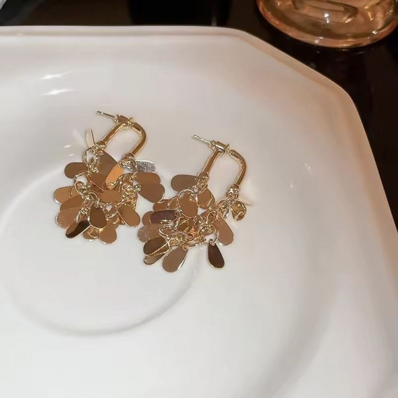 Серьги-подвески «Золотой каскад» J10427CJJ Серьги-подвески «Золотой каскад» J10427CJJ