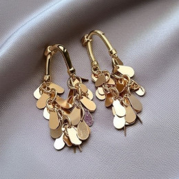 Серьги-подвески «Золотой каскад» J10427CJJ