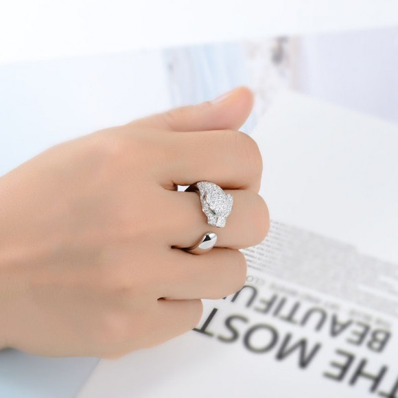 Кольцо медь напыление платиной леопард 1J12063CJJ