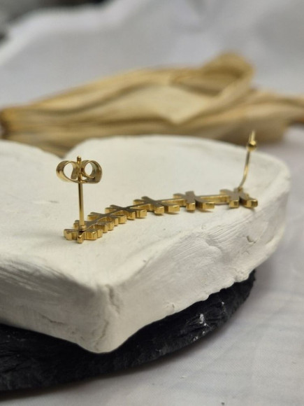 Кафф Медицинская сталь с напылением золотом J11084CJJ