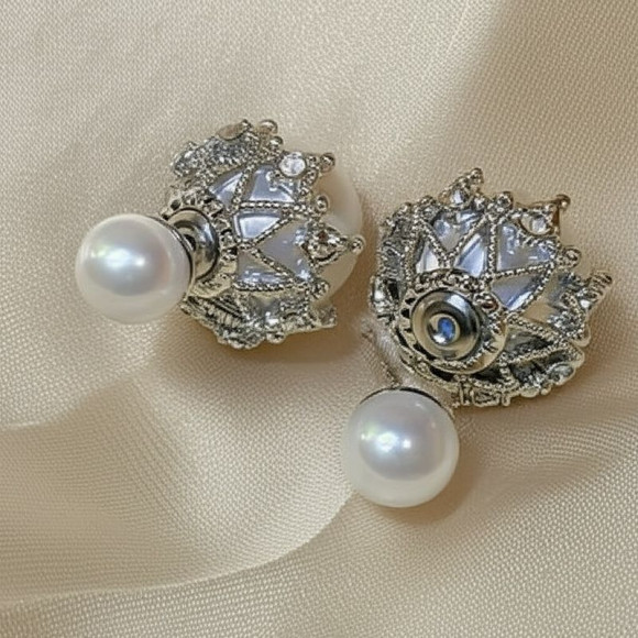 Серьги шарики имитация жемчуга 1J11805CJJ