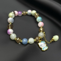 Браслет сказочный персонаж с разноцветными камнями J11040CJJ