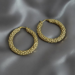 Серьги-кольца плетеной фактуры 1J11107CJJ