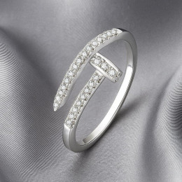 Кольцо медь напыление платиной гвоздь 1J12066CJJ