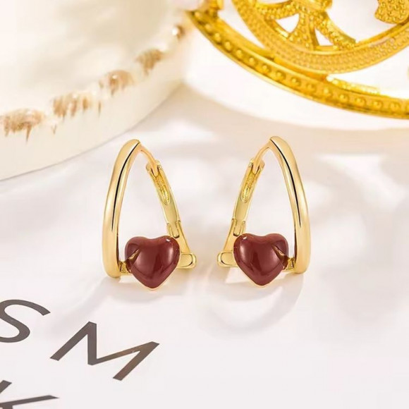 Серьги медь с напылением золотом J10454CJJ