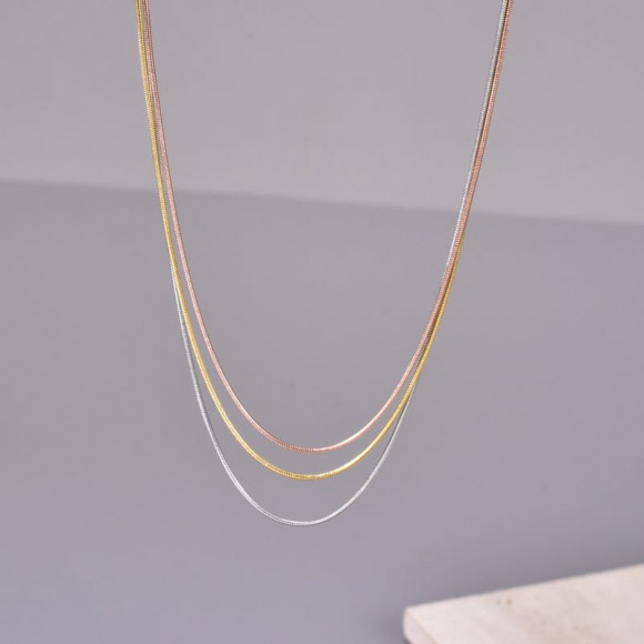 Тонкая цепочка с плетением панцирного типа 1J11676CJJ