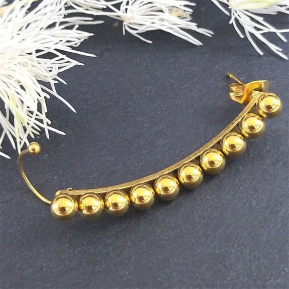 Золотистый кафф-зажим Шарики 1J11088CJJ