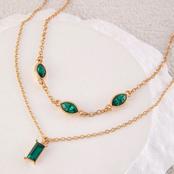 Колье ювелирный сплав напыление золотом 1J12440CJJ Колье ювелирный сплав напыление золотом 1J12440CJJ