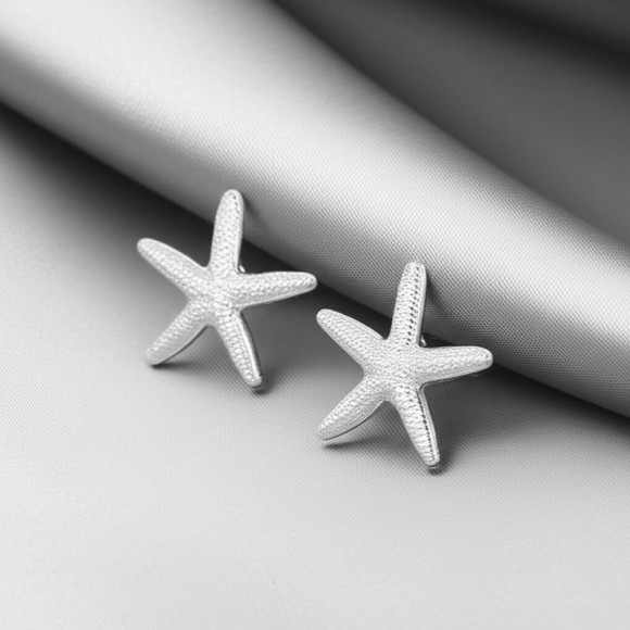 Серьги ювелирный сплав морская звезда 1J11881CJJ