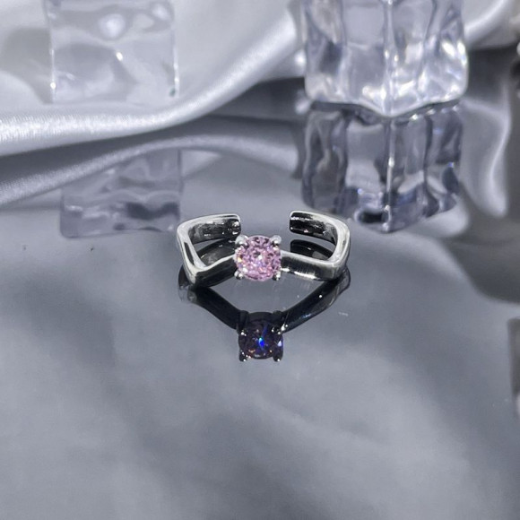 Кольцо открытое медь с напылением платины кристалл 1J11921CJJ