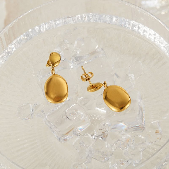 Серьги Висячие Овальные капли 1J11678CJJ