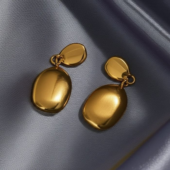 Серьги Висячие Овальные капли 1J11678CJJ