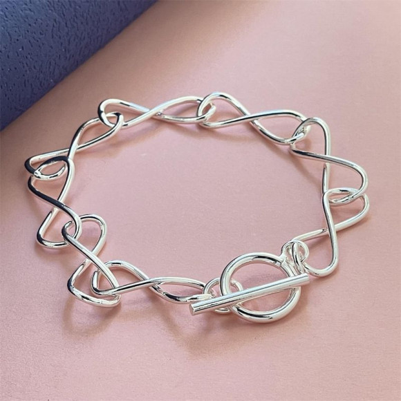 Браслет из ажурных звеньев в форме петель 1J11882CJJ Браслет из ажурных звеньев в форме петель 1J11882CJJ