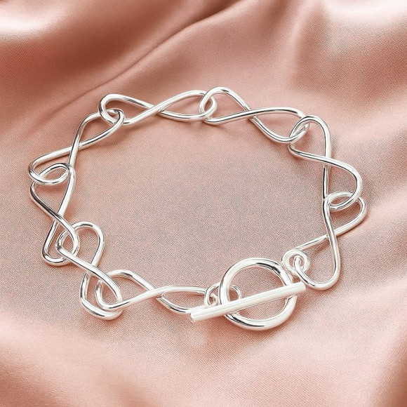 Браслет из ажурных звеньев в форме петель 1J11882CJJ Браслет из ажурных звеньев в форме петель 1J11882CJJ