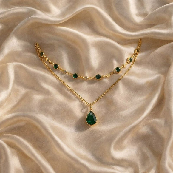 Колье ювелирный сплав 1J12442CJJ Колье ювелирный сплав 1J12442CJJ