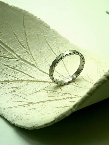 Фигурное кольцо с алмазной гранью из стали J10236CJJ Фигурное кольцо с алмазной гранью из стали J10236CJJ