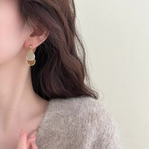 Серьги медь с напылением золотом J10462CJJ