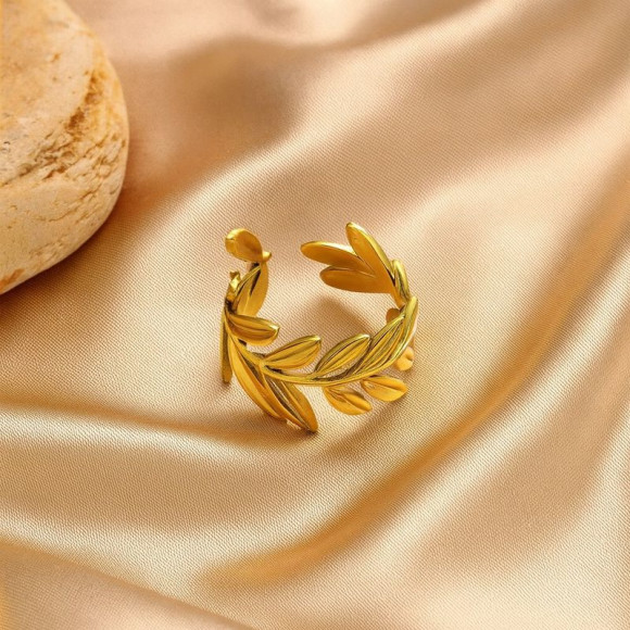 Кольцо титановая сталь напыление золотом 1J12375CJJ Кольцо титановая сталь напыление золотом 1J12375CJJ