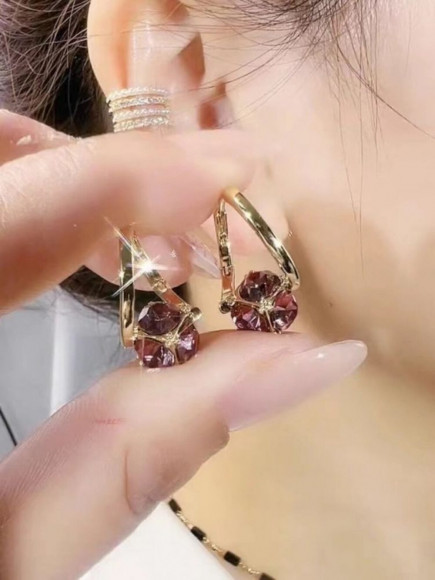 Серьги медь с напылением золотом J10466CJJ