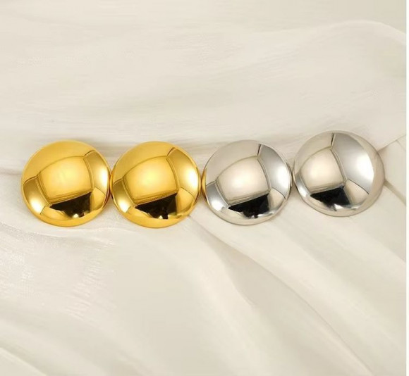 Серьги медицинская сталь с напылением золотом J10624CJJ