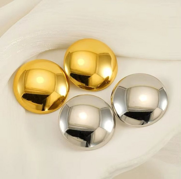 Серьги медицинская сталь с напылением золотом J10624CJJ