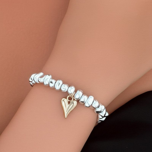 Браслет ювелирный сплав сердце 1J11885CJJ