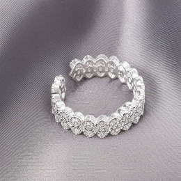 Кольцо открытое медь с напылением платины 1J11925CJJ Кольцо открытое медь с напылением платины 1J11925CJJ