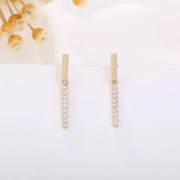 Серьги медь с напылением золотом J10467CJJ