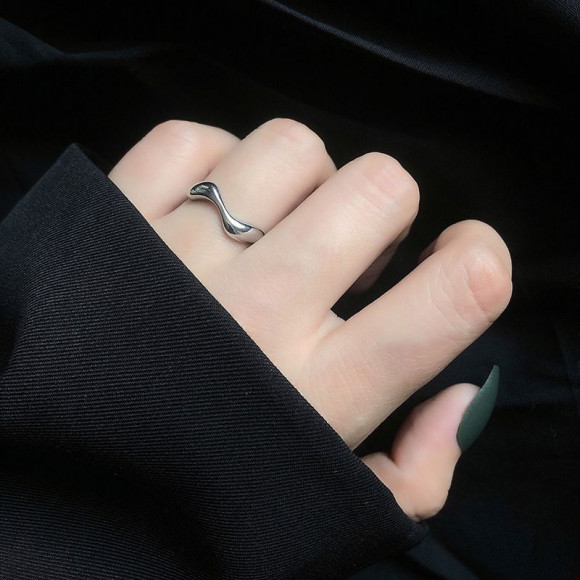 Разомкнутое кольцо зигзаг с платиновым блеском 1J11926CJJ Разомкнутое кольцо зигзаг с платиновым блеском 1J11926CJJ