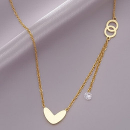 Изящная цепочка с подвеской в форме сердца 1J11684CJJ Изящная цепочка с подвеской в форме сердца 1J11684CJJ