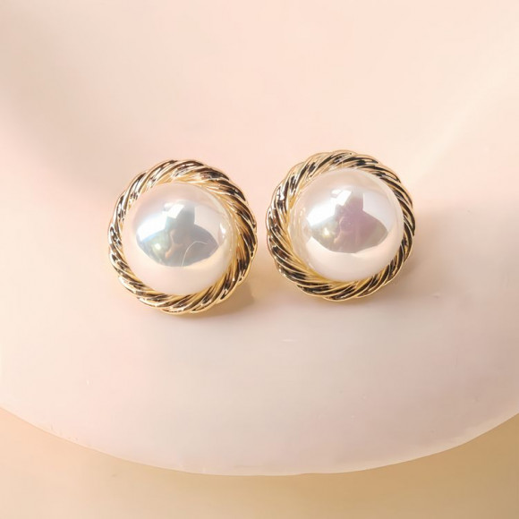 Серьги медь с напылением платиной J10694CJJ