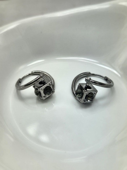 Серьги ювелирный сплав с серебряным гвоздиком J10439CJJ