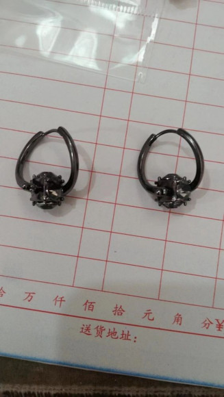 Серьги ювелирный сплав с серебряным гвоздиком J10439CJJ