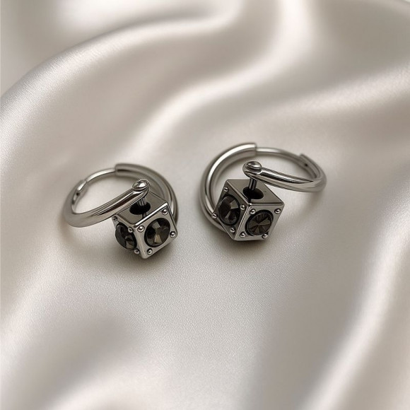 Серьги ювелирный сплав с серебряным гвоздиком J10439CJJ