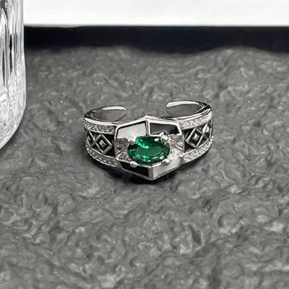 Кольцо напыление платиной с цирконом 1J11685CJJ