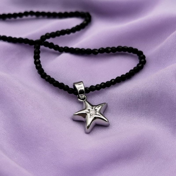 Тонкие бусы из бисера с подвеской в форме морской звезды J10724CJJ