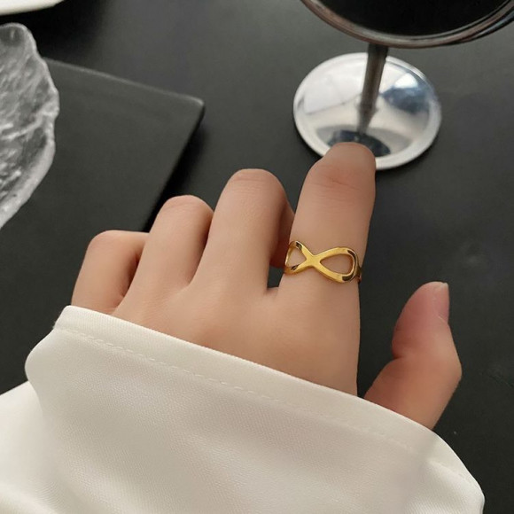 Кольцо медицинская сталь с напылением золотом J11369CJJ