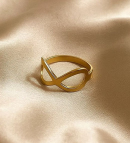 Кольцо медицинская сталь с напылением золотом J11369CJJ